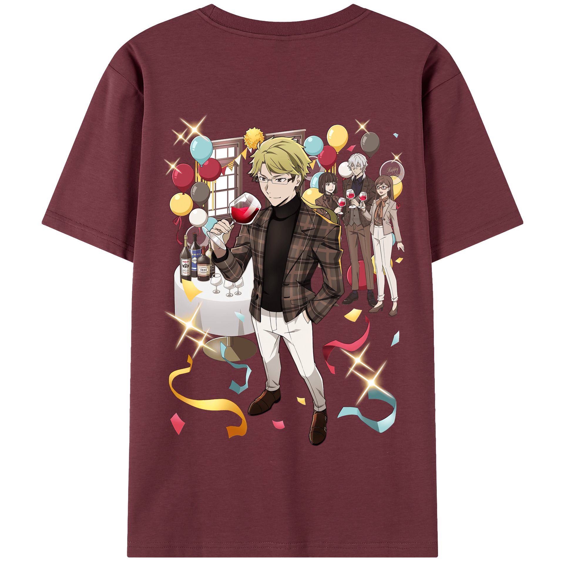 （画像用） 文豪ストレイドッグス Bungo Stray Dogs 綿100％半袖Tシャツ（背面プリント）